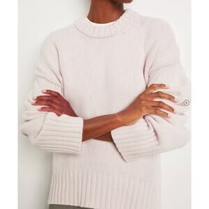 Goop Gwyn Theo Crewneck Rounded Sweater in Lavender size M medium